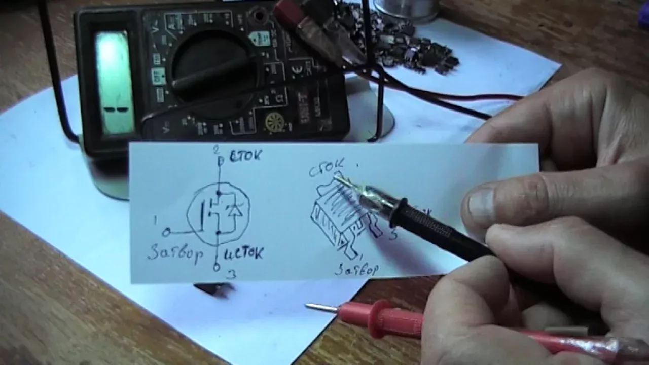 Как проверить MOSFET,определить N-канальный и P-канальный транзистор.