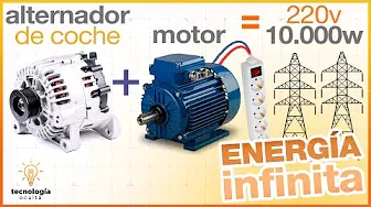 Perpetual Power Generator with a car alternator 💡💡💡| Free energy