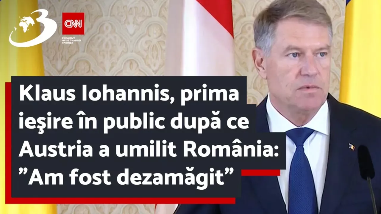 Klaus Iohannis, prima ieşire în public după ce Austria a umilit România: "Am fost dezamăgit”