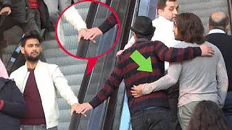 🔥Touching Hands on the Escalator! Man Edition!  |  Best of Just For Laughs