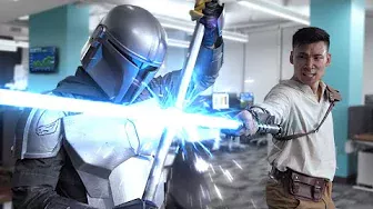 Nerf Star Wars 3: Office Jedi vs The Mandalorian