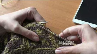 Жаккард с двух рук Okx2.knitting школа вязания