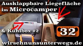 Klappbare Liegeflächenverlängerung im Microcamper | AusbauVlog32 | wirsehnunsunterwegs.de