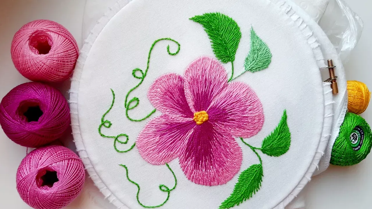 Вышивка гладью для начинающих. Первые шаги. Урок 4. Stitch embroidery for beginners. Lesson 4.