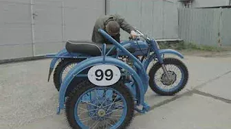 Мотоцикл Урал кроссовый с коляской. Восстановили в Ретроцикл