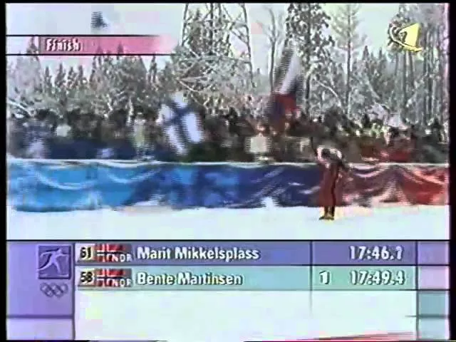 1998 OWG Nagano 5km C LAZUTINA NEUMANNOVA SKARI MARTINSEN