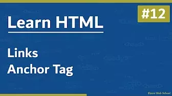 Learn HTML In Arabic 2021 - #12 - Links - Anchor Tag