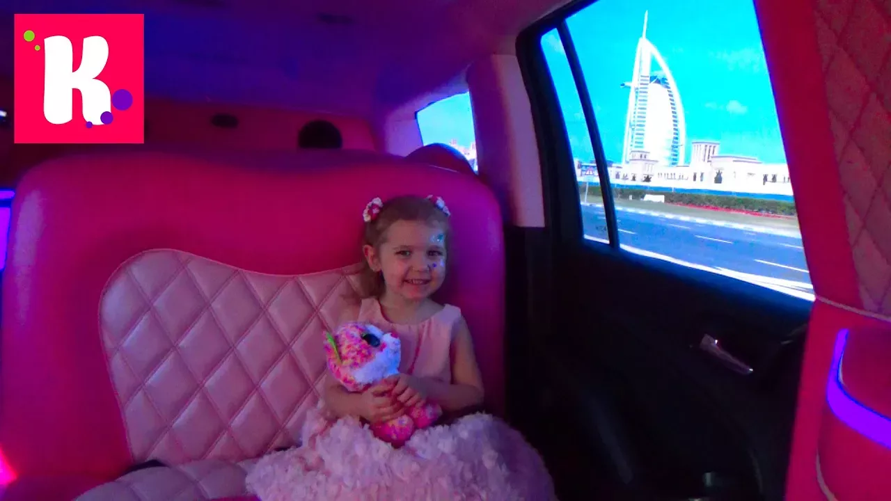День Рождения Кати в Дубаи на розовом лимузине 3 года