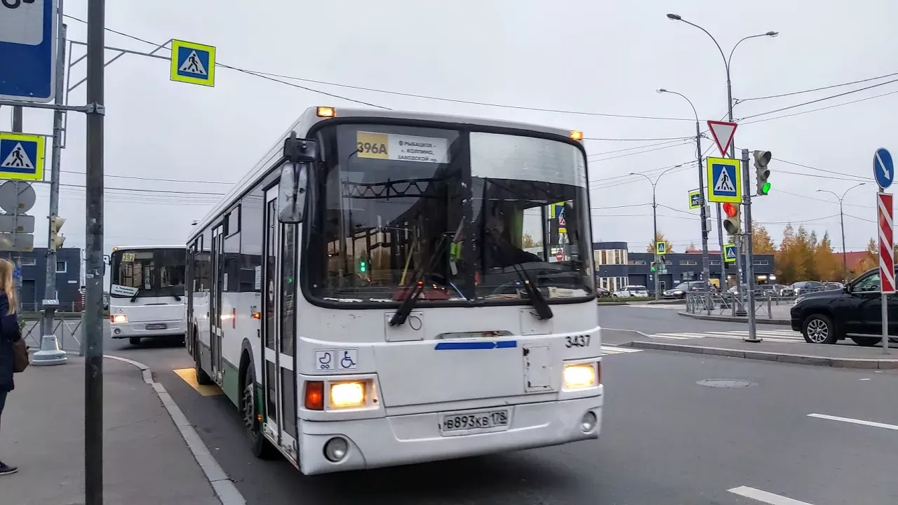Автобус, маршрут №396а ЛиАЗ-5293.53 б.3437 (16.10.2022) Колпино/ Санкт-Петербург