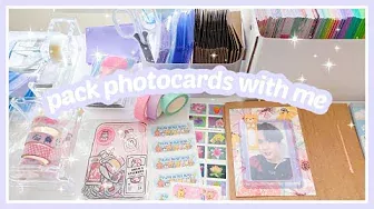 package kpop photocards with me ♡ how i pack for sales & trades!