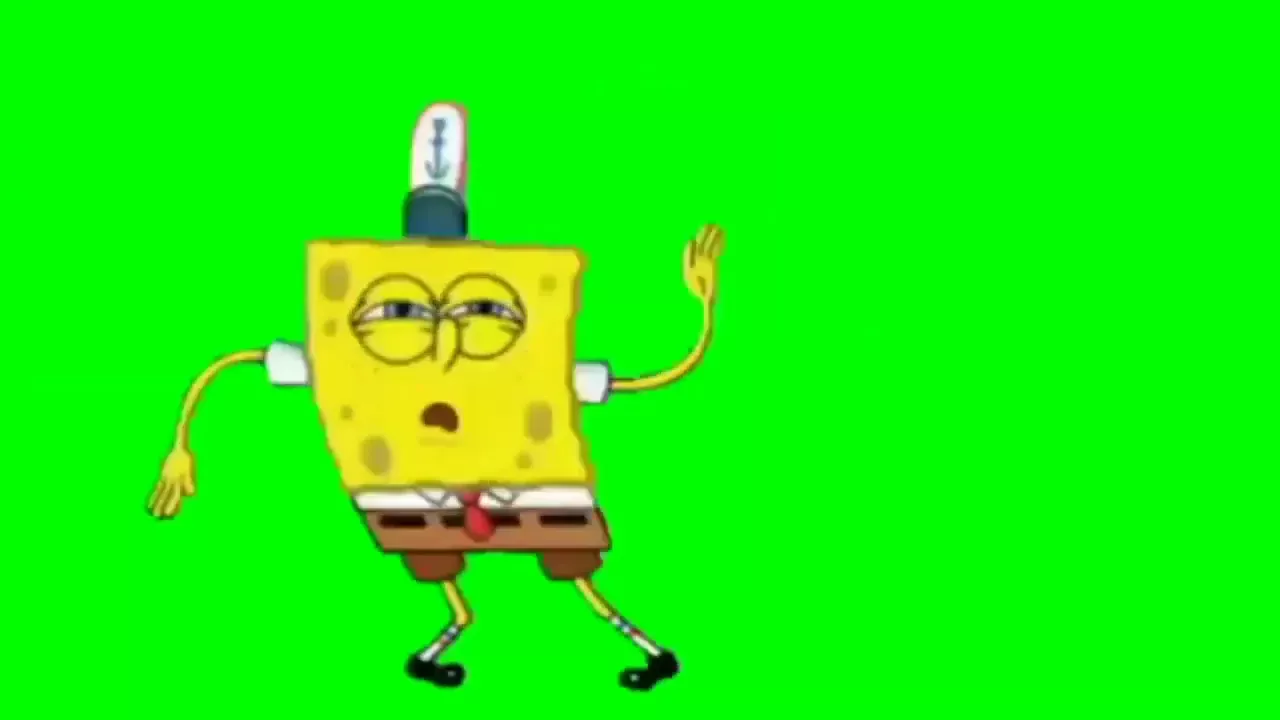 Animasi Spongebob dancing   Green Screen#1