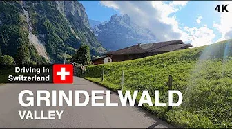Driving in Switzerland🇨🇭Grindelwald - A different route. Through the hills of the resort. 4K