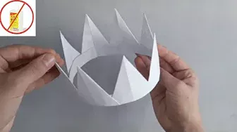 Qog'ozdan TOJ yasash / Eays Origami. Paper Crown / Корона из бумаги