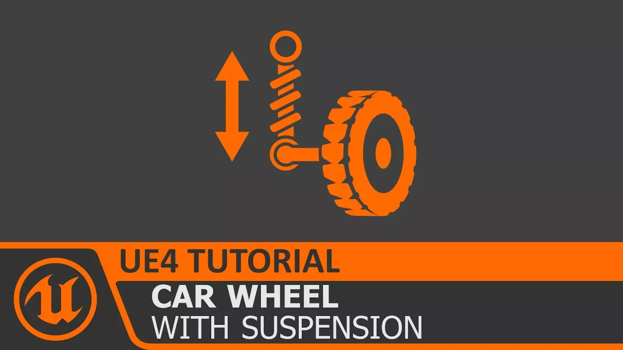 UE4 Car Vehicle Wheel with Suspension using Physics in Unreal Engine 4 Tutorial How To