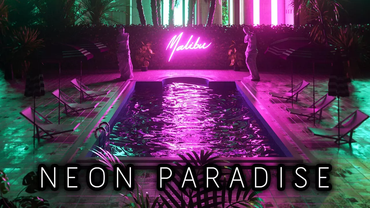 Chill Synth / Synthwave / Chillwave Mix - Neon Paradise // Royalty Free  Copyright Safe Music