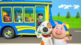 Wheels On The Bus | Kindergarten Nursery Rhymes for Children | Music for Kids | Little Treehouse