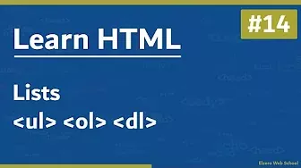 Learn HTML In Arabic 2021 - #14 - Lists - UL, OL, DL