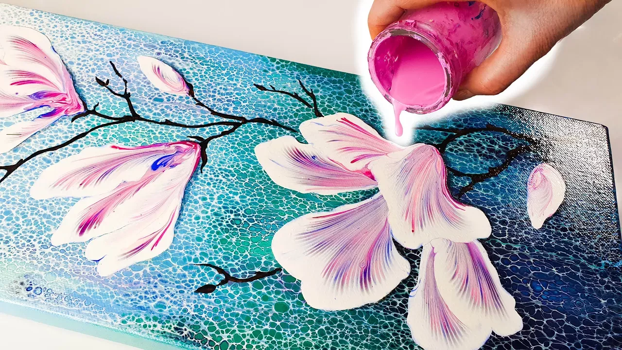 Unbelievable Pouring - NEXT LEVEL Magnolia YOU Can Paint! | AB Creative Tutorial