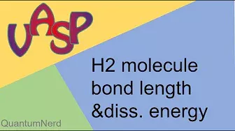 vasp tutorial: 8. H2 molecule bond length and dissociation energy