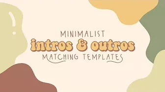 aesthetic matching intro & outro template | minimalist templates #3