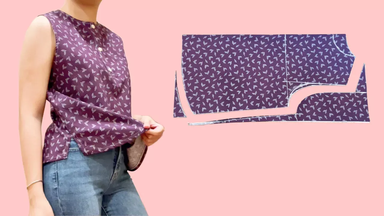 🌹 How to sew a simple blouse for beginners